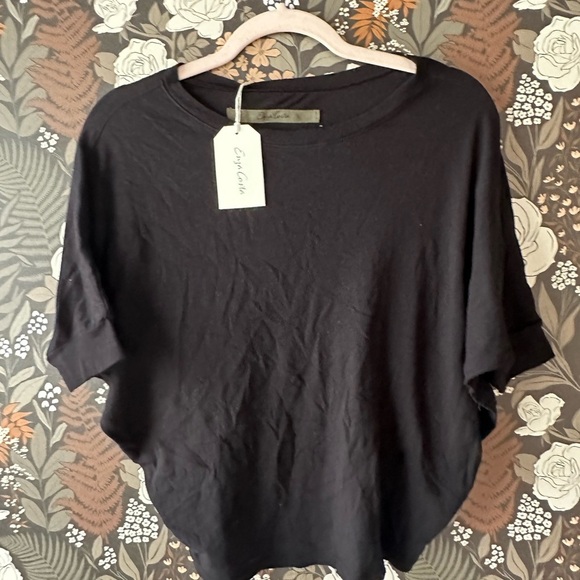 NWT Enza Costa Recycled Jersey Slouch Tee in black - Picture 4 of 6